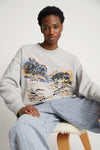 Sazzily Embroidery Cotton Sweatshirt