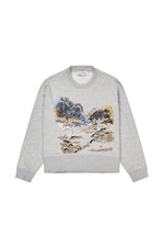 Sazzily Embroidery Cotton Sweatshirt