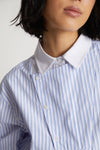 Space Striped Cropped Shirt