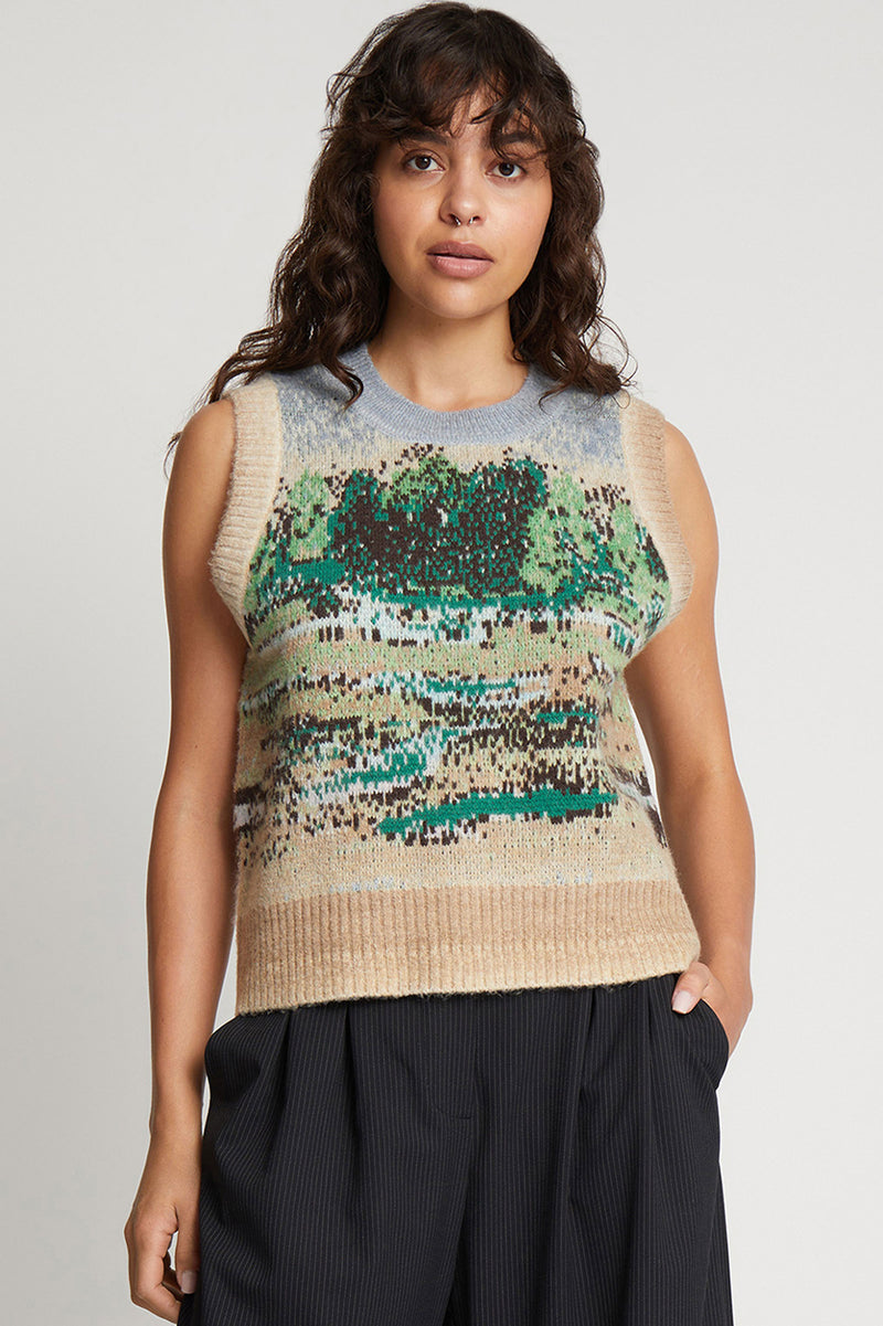 Spacy Wool-Blended Knit Vest