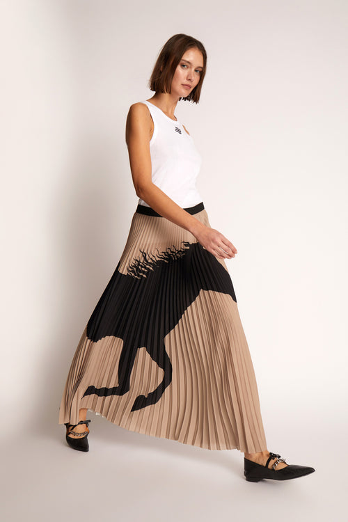 Taulla Pleated Long Skirt