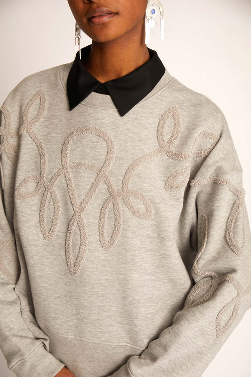 Tazzy Fleece Back Cotton Sweatshirt