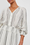 Crystal Striped Linen Dress