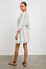 Crystal Striped Linen Dress