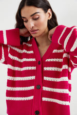 Geneva Striped Cotton Cardigan