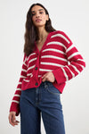 Geneva Striped Cotton Cardigan