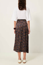 Gialla Printed Midi Skirt