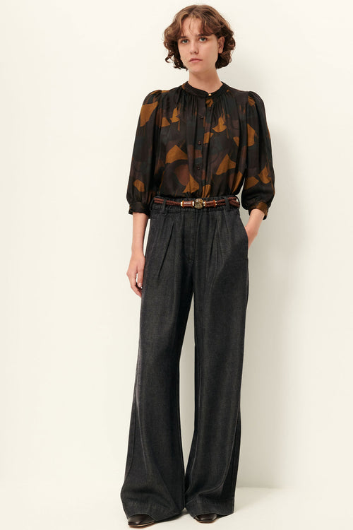Lylist Printed Satin Blouse