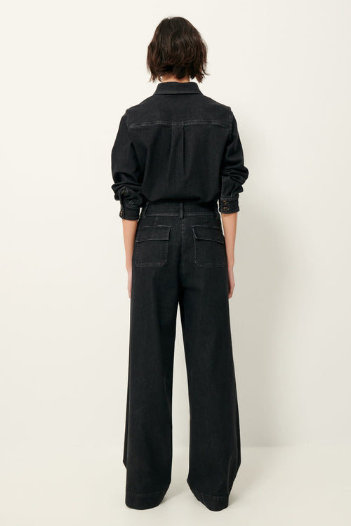 Manhattan Denim Flared Trousers