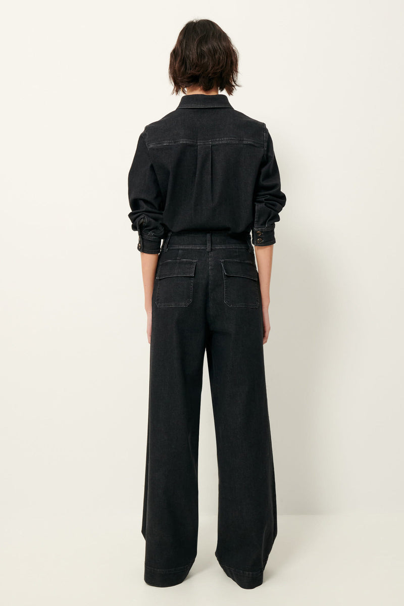 Manhattan Denim Flared Trousers