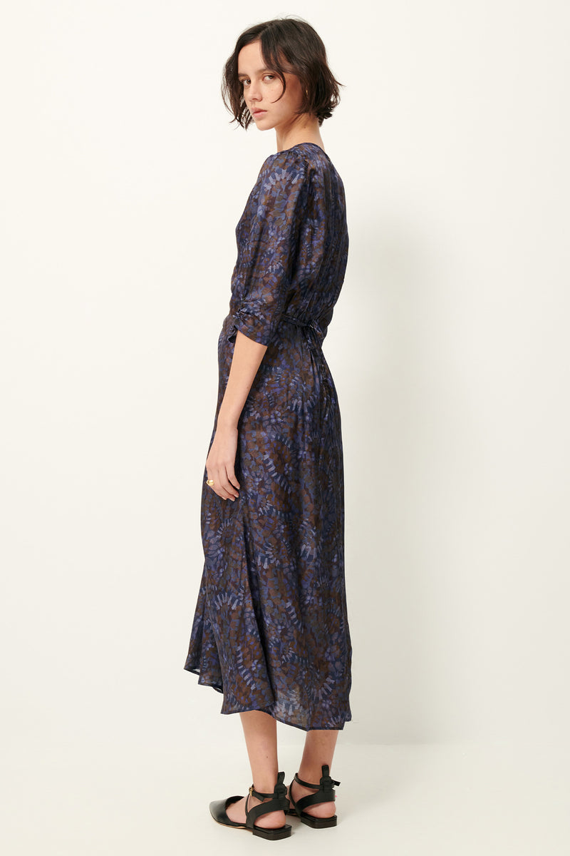 Nylia Printed Satin Dress