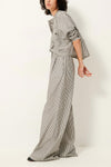 Provencia Striped Cotton Trousers