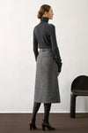 Varna Wool-Blended Pleated Skirt