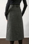 Varna Wool-Blended Pleated Skirt
