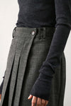 Varna Wool-Blended Pleated Skirt