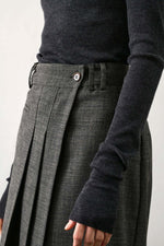 Varna Wool-Blended Pleated Skirt