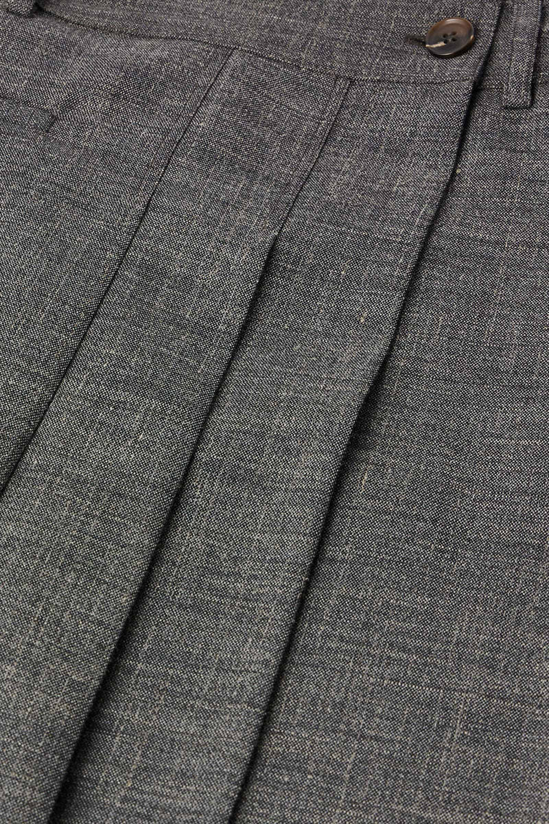 Varna Wool-Blended Pleated Skirt
