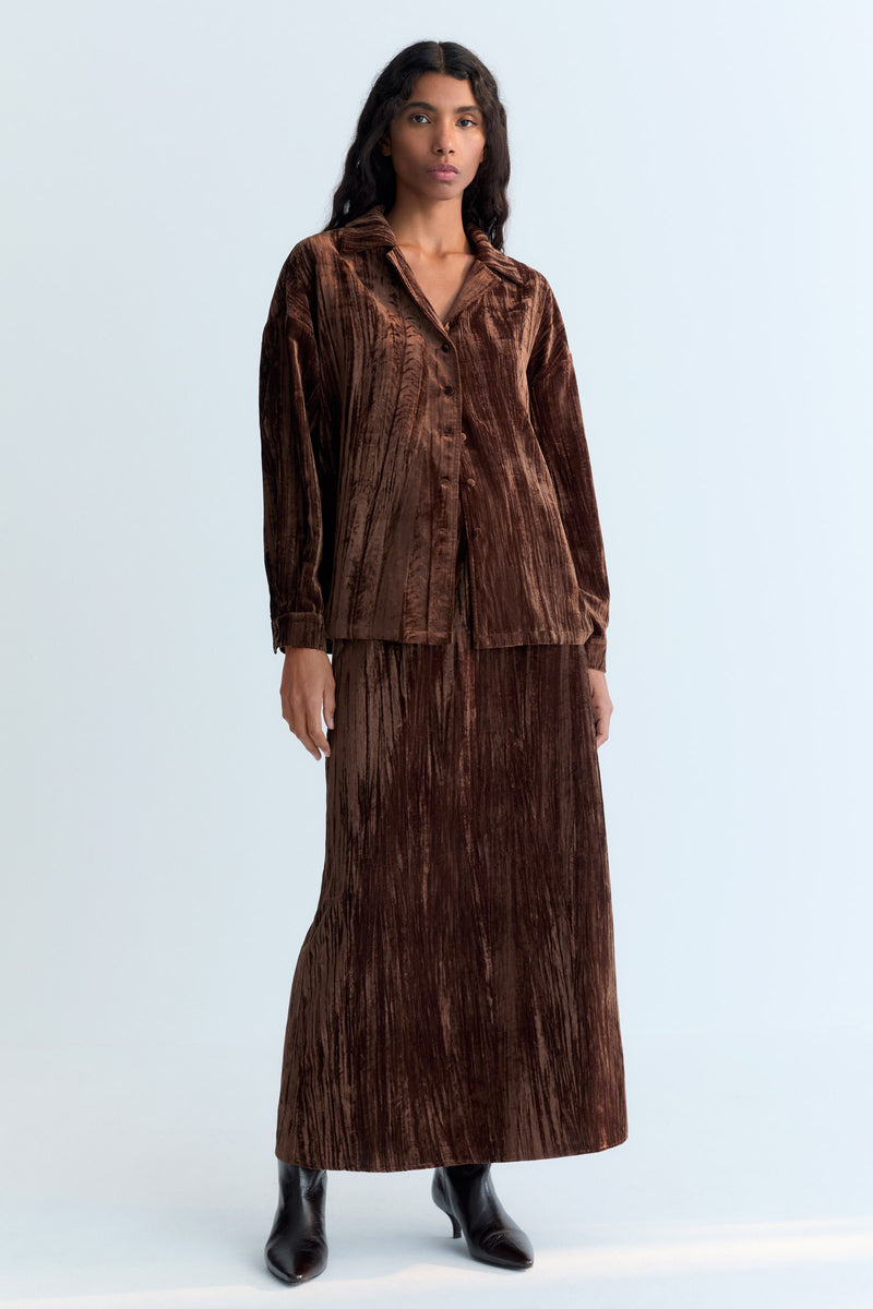 Brenda Velvet Long Skirt