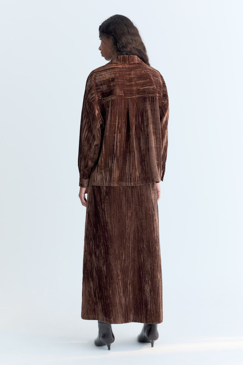 Brenda Velvet Long Skirt