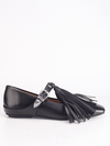 Tassel and Leather Ballerinas