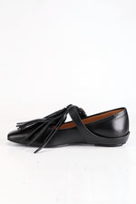 Tassel and Leather Ballerinas