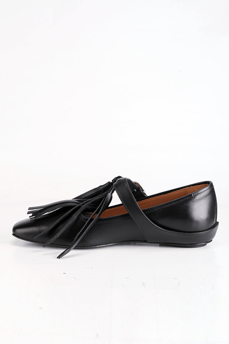 Tassel and Leather Ballerinas