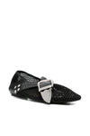 Mesh and Leather Ballerinas