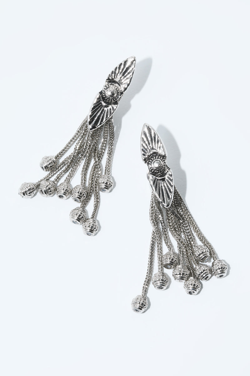 Metal Motif Clip-On Earrings