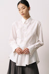 Cotton Peplum Hem Shirt