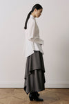 Cotton Peplum Hem Shirt