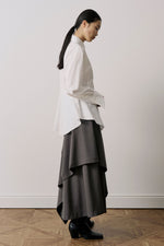 Cotton Peplum Hem Shirt