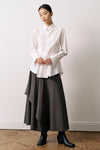 Cotton Peplum Hem Shirt