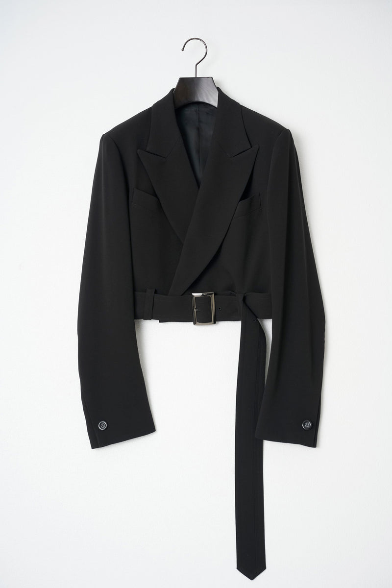 Cropped Belt Jacket