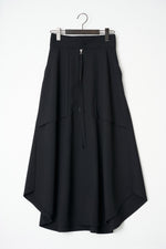 Wool Gabardine Work Flare Skirt