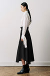 Wool Gabardine Work Flare Skirt