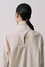 Wool-Blended Bow-Tie Blouse