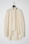 Wool-Blended Bow-Tie Blouse