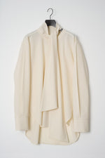 Wool-Blended Bow-Tie Blouse