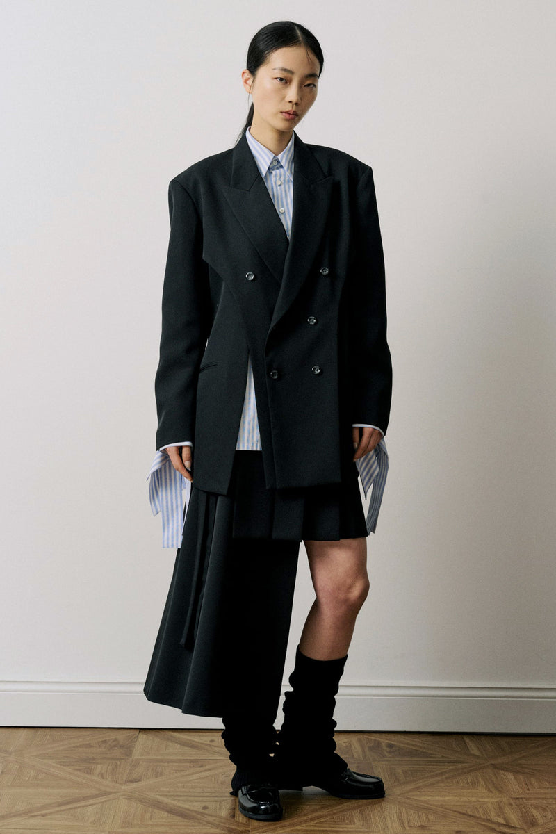 Wool Gabardine Slit Jacket