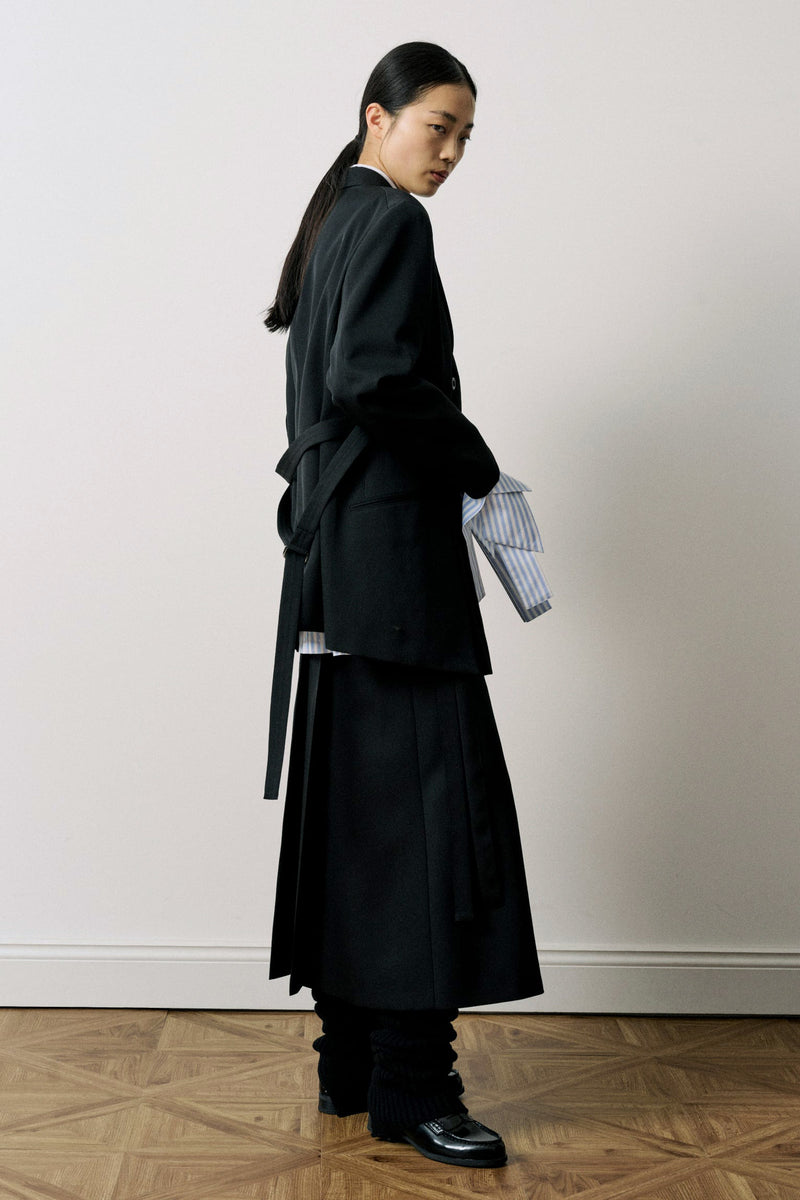 Wool Gabardine Slit Jacket