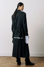 Wool Gabardine Slit Jacket