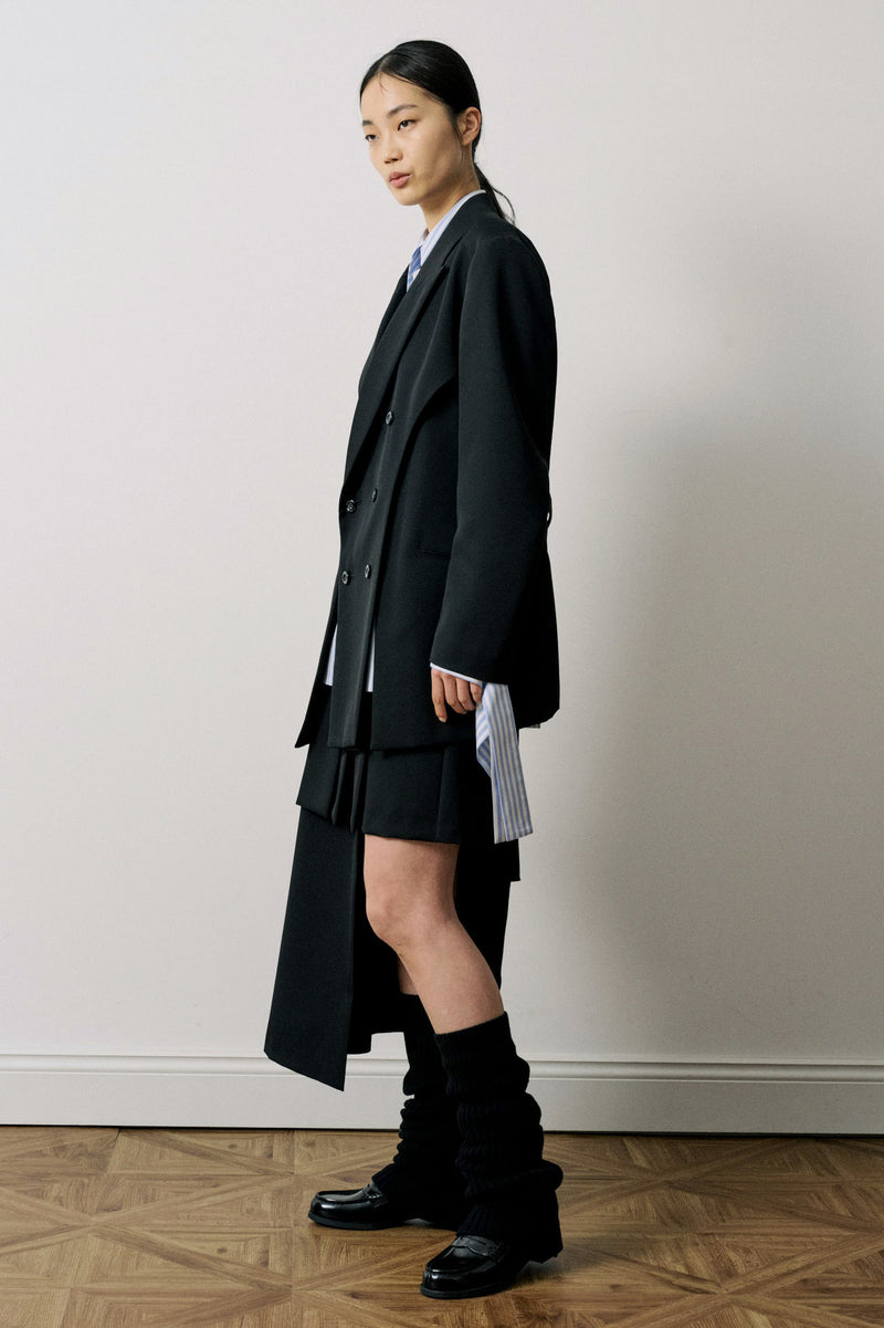 Wool Gabardine Slit Jacket