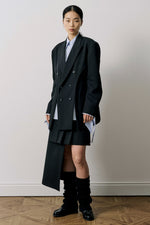 Wool Gabardine Slit Jacket