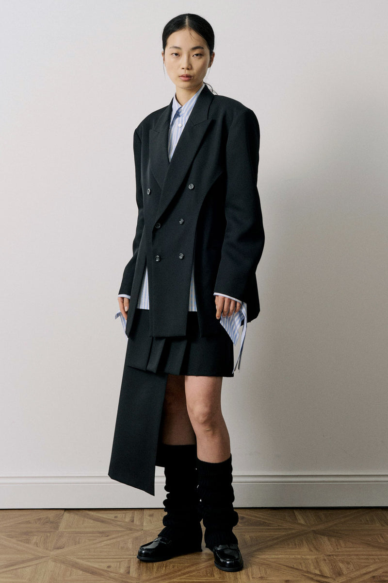 Wool Gabardine Slit Jacket