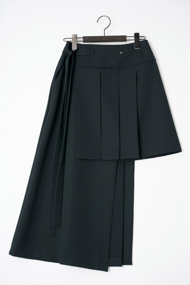 Asymmetry Pleats Skirt