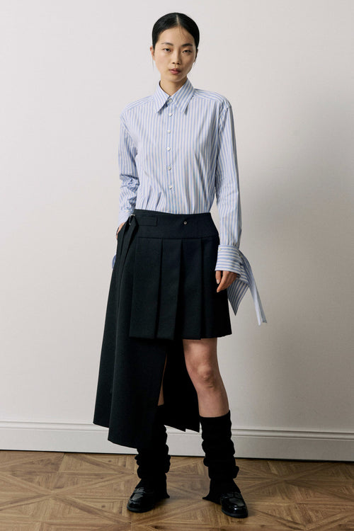 Asymmetry Pleats Skirt
