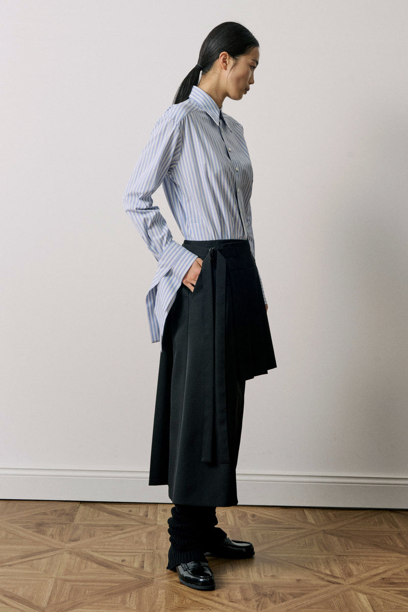 Asymmetry Pleats Skirt