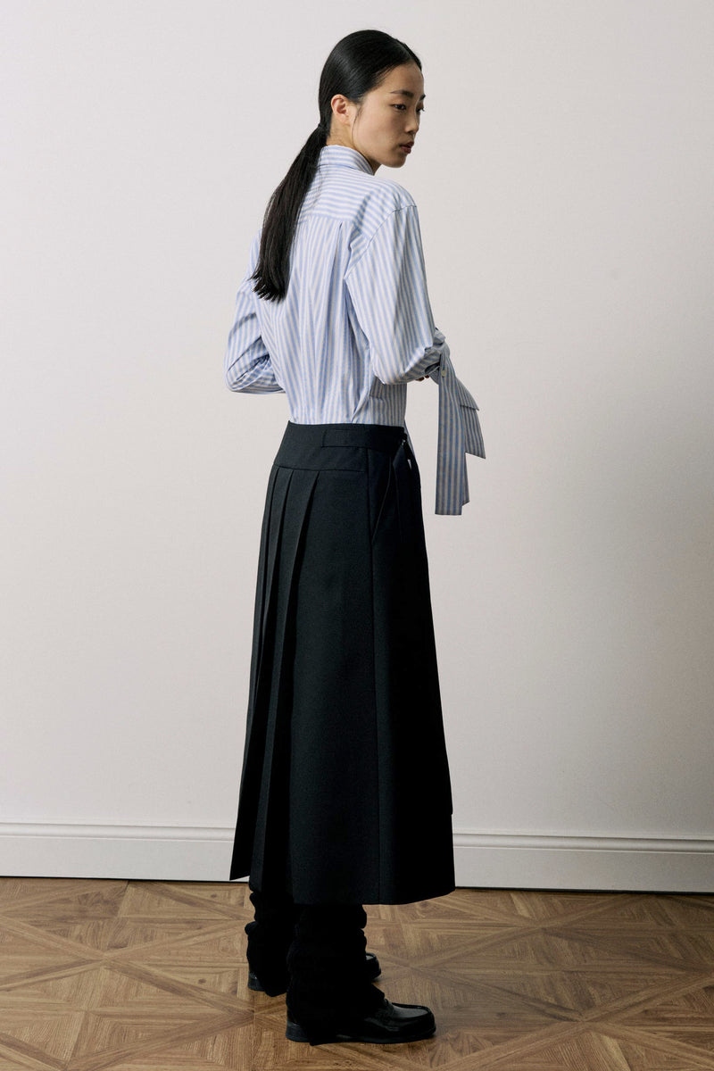 Asymmetry Pleats Skirt