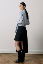 Asymmetry Pleats Skirt