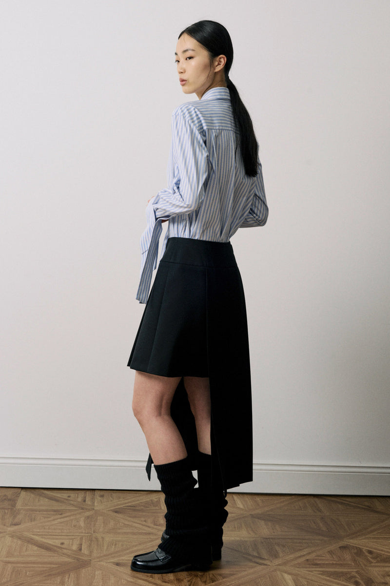 Asymmetry Pleats Skirt